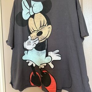 Oversized Disney Minnie Mouse Gray wash T-Shirt